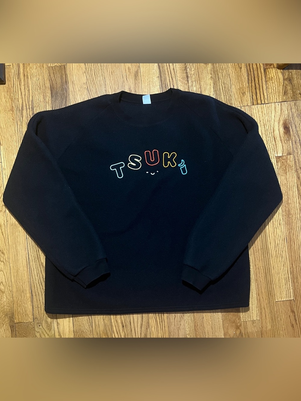 HTF Mischief Fleece Tsuki Market Japan Crew Neck Pullover Sweatshirt EUC Anime